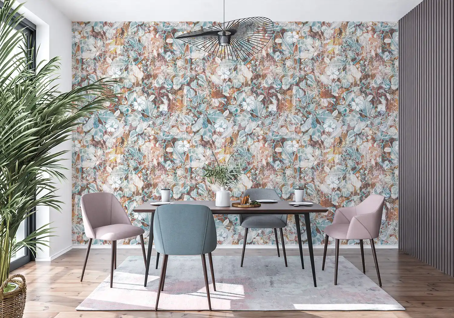 7DiningAbstract Floral Wall Abstract Floral Wall
